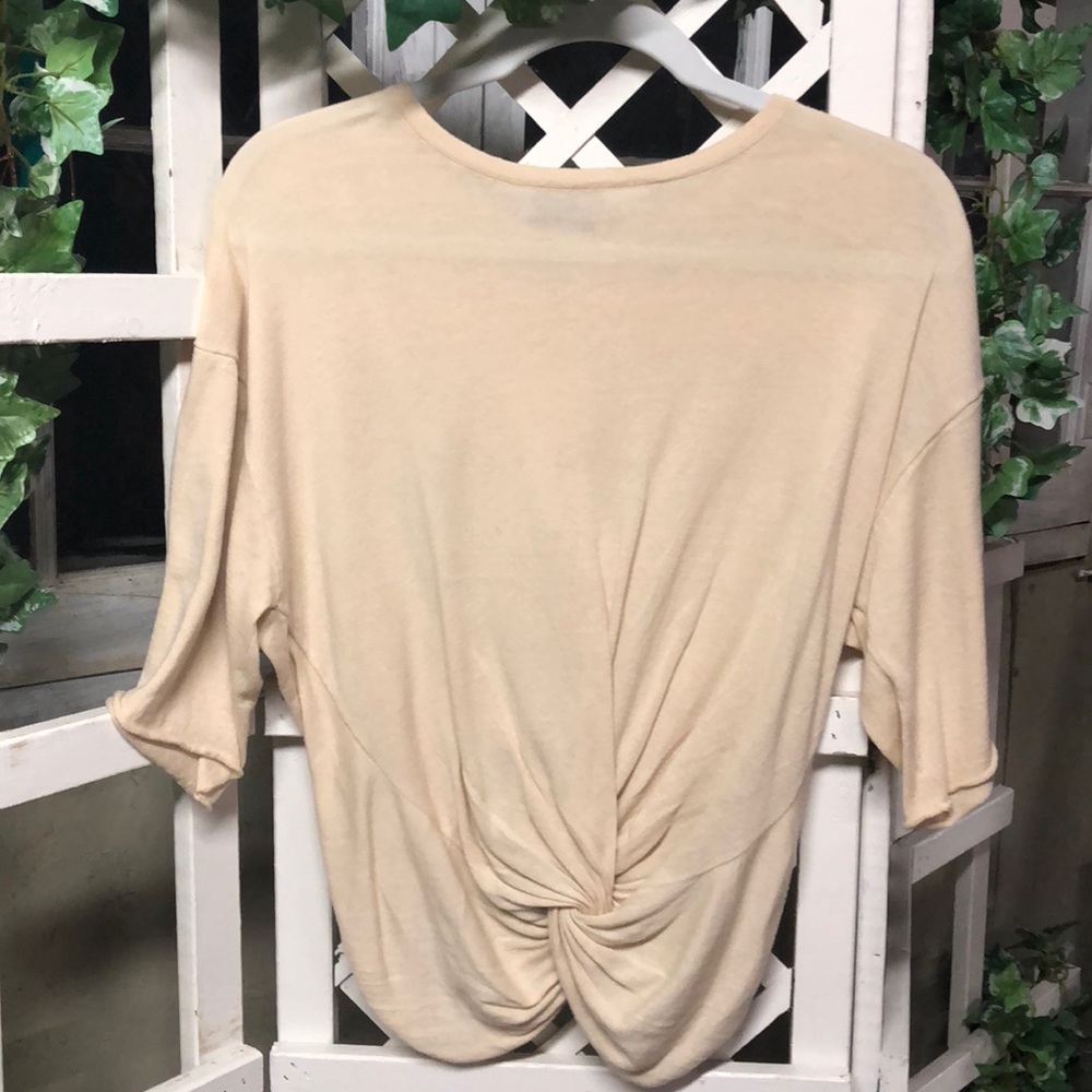 Zara Knit Crop Knot Sweater Tee